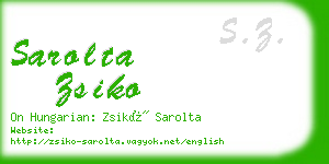 sarolta zsiko business card