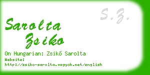 sarolta zsiko business card